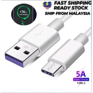 (READY STOCK) 5A Type C / Micro USB Phone Charger Cable Fast Charging Kabel