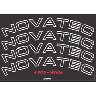 NOVATEC Outline Style cycling sticker 4 pcs wheelset decals for 38 to 50 and above mm high profile 700c road bike rims