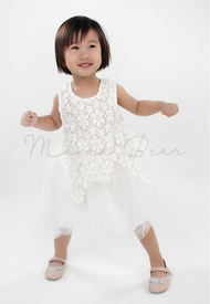 Kids White Party Dress Baptism Dress Formal Dress for Kid Girl Dress Flower Girl White Dress
