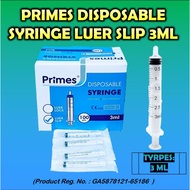 (1 pieces)PRIMES 3ML Disposable Syringe Sterile Luer Slip/Luer Lock