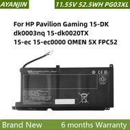 PG03XL Battery For HP Pavilion Gaming 15-DK dk0003nq 15-dk0020TX 15-ec 15-ec0000 OMEN 5X FPC52 HSTNN