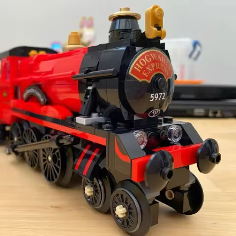 75955 2025 hot selling red magic train children's building block toys Christmas birthday party holid