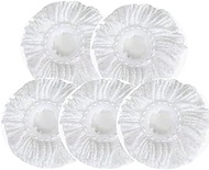 COOKX 5PCS Mop Head Rotating Cotton Pads Replacement Cloth Spin for Wash Floor Round Squeeze Rag Cleaning Tools Household Microfiber
