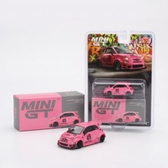 ABARTH 595 LB-WORKS x Abas Works Pink car model 1:64 scale MiniGT MGT00851