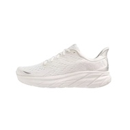 Hot sale Hoka one one Clifton 8 Shock Absorption Sneakers White gray silver