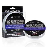 LINE MONO OPTIMA "WORLD RECORD" FLUOROCARBON COATED (Color CLEAR)