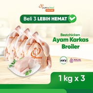 Bestchicken Bundling Hemat Ayam Karkas Broiler 1.0 kg - Isi 3 pack