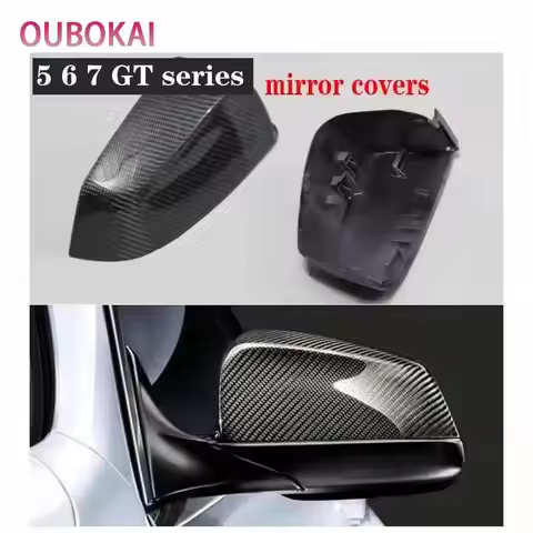 For BMW 5 6 7 series F10 E60 F12 F13 F106 F07 Shells Rearview Cap Carbon fiber rear view mirror case