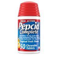 Pepcid Complete Acid Reducer + Antacid Chewables, 10 mg Famotidine, 800 mg Calcium Carbonate & 165 m