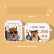 DRUNK DOG gen2 airpod3 casing 4 gen 3 pro airpod case Protect 3 airpod1 case tpu cover pro2 airpod2 Anti-drop transparency