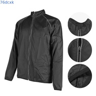 76DCXMY Men Cycling Jacket, Polyester with Reflective Strip Cycling Jacket, Durable Windproof Breath