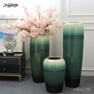 Ceramic Living Room Floor Vase Dried Flower Color Glaze Fambe Vase Modern European Style Hotel Flower Arrangement Large
