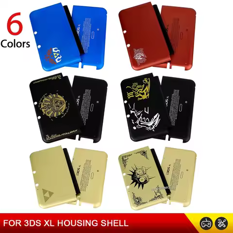 New Gold Black Limited Edition For 3DS XL/LL Top Bottom Housing Shell Case Replacement Faceplate Cov