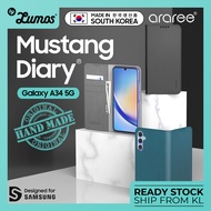 Araree Samsung Galaxy A34 Mustang Diary Flip Handmade Practical Card Slots Case