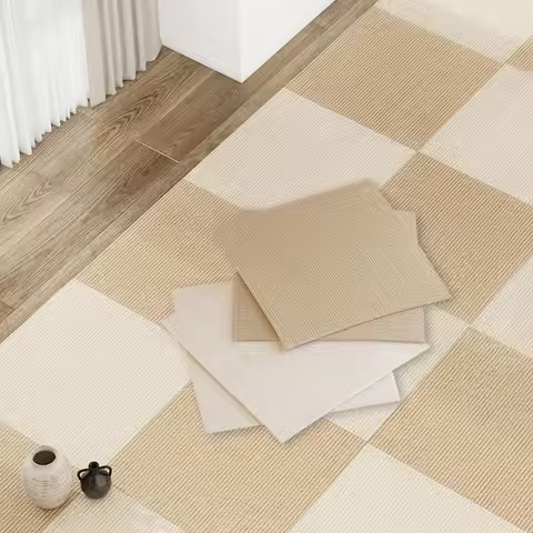 40x40cm Carpet Floor Tiles Sticker Self Adhesive Anti Slip Rug Carpet Tiles Soft Peel and Stick Floo