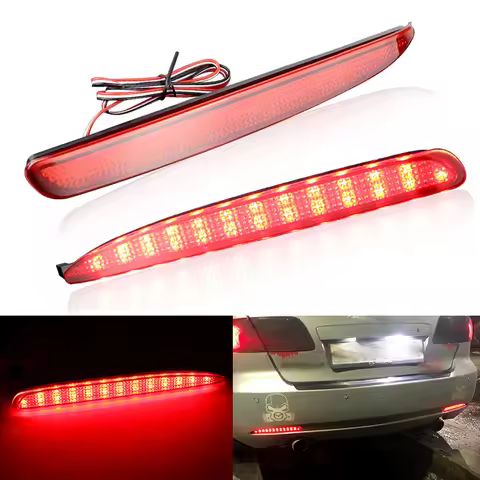 2Pcs 24 LED Car Rear Bumper Reflector Brake Stop Running Light For Mazda 6 2003-2008 For Mazda6 Aten