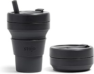 STOJO Biggie Silicone Collapsible Cup, 16 oz/473 ml, Carbon