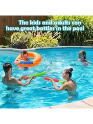 水槍射手6入組,超級泡沫噴槍,泳池漂浮物玩具,帶有塑料手柄的夏季游泳海灘花園對戰遊戲,戶外家庭玩具