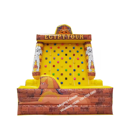 Durable PVC tarpauline Inflatable Rock Climbing Wall Tower, Mountain Obstacle Course 5x4x8 meters 17