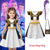 K‑Pop Demon Hunters Costume For Kids Girl Rumi Fantasy Stage Performance Dress Halloween Carnival Co