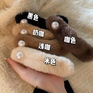 Pearl Plush Coiled Hair Big Duck Clip-3 In A Set (Random Color) hair clip hair accessories