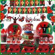 B4 The 23rd FIFA World Cup Cristiano Ronaldo Party tablecloth banner plates napkins balloons 4B