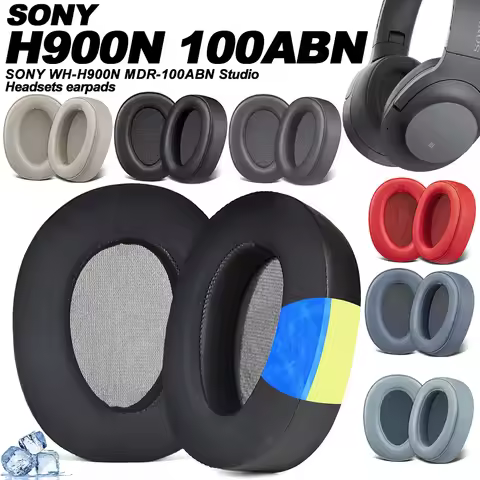 Earpads Compatible with SONY WH-H900N MDR-100ABN Protein leather Memory foam Ear Pads Cushions Repla