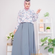 Inara Dress Gamis Muslim Wanita Terbaru Crinkle Airflow Motif Bunga