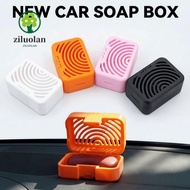 ZILUOLAN Car Deodorizing Soap Dish, Breathable  Printing Car Soap Box, Practical Advanced with Lid S