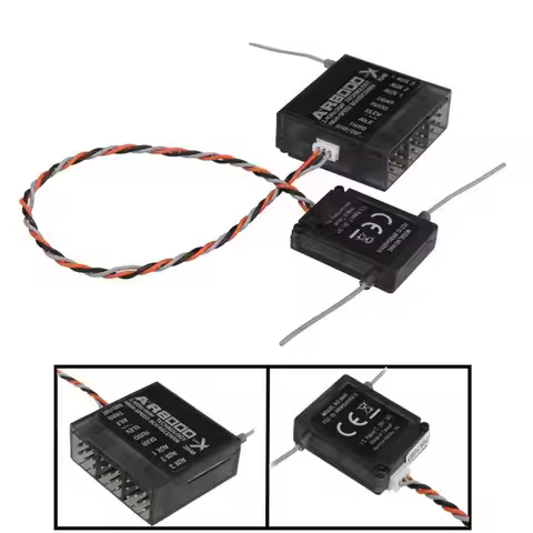 Spektrum AR8000 DSMX/DSM2 8CH Receiver with Satellite-Full Range,Full Duplex,Fail-Safe for RC Aircra