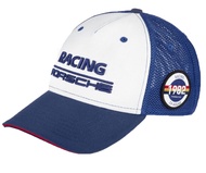 Racing Collection Baseball Cap 5-Panel Trucker Hat Blue and White Racing Apparel