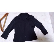 T727(K64)S2 Black Suit Jacket With Front Zipper And Pocket Suitable For Wearing A Skirt Important Wo