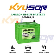 [Installation Provided] 95D26 | 95D26L | 96D26R | Amaron Hi-life Bateri Kereta Car Battery | NS70 NS70L