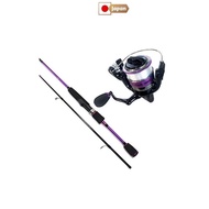 Japanese Fishing Gear Ajing/Mebaring Starter Rod (MJ-682) &amp; Line-Attached Reel Set (ajimebaruset-02)