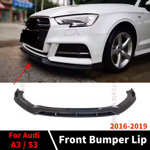 Front Bumper Lip Guard Cover Chin Body Kit Protector Diffuser Styling Trim For Audi A3 S3 2016-2019