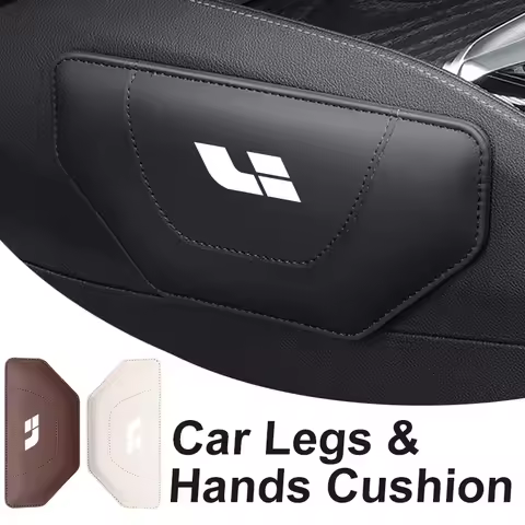 Leather Car Knee Cushion Knee Pad Pillow Thigh Support Car Interior Accessories For Li L7 L8 L9 ONE