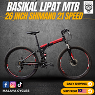 SHIMANO Folding Bike 26 27.5 29 inch Bicycle Basikal Mountain