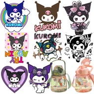 Kuromi Cartoon Fashion Cold Print Stickers Crystal Glue UV Transfer DIY Label Stickers Washable Stic