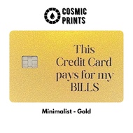 CARD SKIN for ATM/Debit, Credit Card - Minimalist Gold White