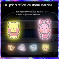HL Cartoon Car Reflective Sticker Cute Reflective Sticker Covering Scratches Sticker Safety Warning Motorcycle Personalized Creative Decoration Sticker Waterproof