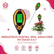 Soil Survey Instrument Digital 4 In 1 Backlight / PH Meter Tanah