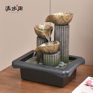 Feng Shui Ornaments Flowing Water Ornaments Small Simple Circulating Flowing Water Fountain Ornaments Desktop Front Desk Rockery Feng Shui Wheel Ball Gift Company Opening Opening Gift Giving Fortune Feng Shui Ornaments Flowing Water Ornaments Lucky Fortun