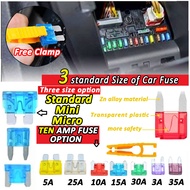 Automotive Plug In Fuse Standard Size 5 7.5 10 15 20 25 30 35 Amp Amperes Fits Car Truck Motorcycle