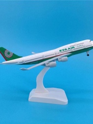 B747-400 EVA Airlines Airliner Alloy Airplane Model Ornaments with Landing Stand Gift Limited Editio