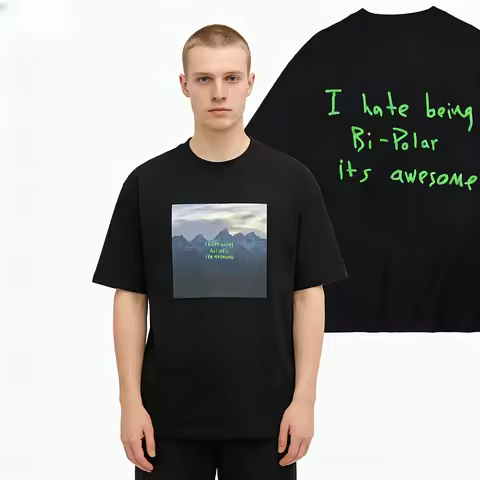2026 Rapper Kanye West Vultures I Hate Beiug Bi Polar Its Awesome Album Graphic T-shirt Men Women Hi