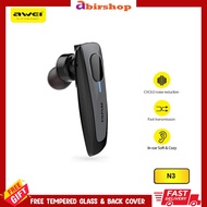 Awei N3 Business Earphone Wireless Earbuds Cordless With Microphone Earbuds For Mobile Phone