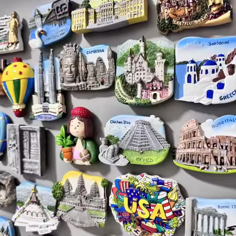 Fridge Magnets Swetzerland Luzern Turkey Greece USA Mexica Budapest ITALY Cambodia Germany Nepal Pra