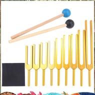 Tuning Forks Set 9Pcs 174/285/396/417/528/639/741/852/963Hz Tuning Fork, Sound Healing Tool Set for 