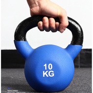 Kettlebell Cast Iron Vinyl Coated Kettlebell 10KG（Color random)