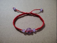 紫水晶平安扣手繩